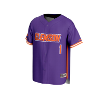 #1 Clemson Tigers GameDay Greats Lightweight Baseball Fashion Jersey - Purple