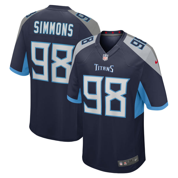 Tennessee Titans Jeffery Simmons Nike Navy Game Jersey