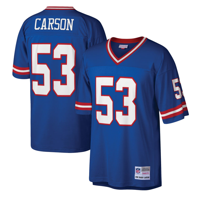 New York Giants Harry Carson Mitchell & Ness Royal Legacy Replica Jersey