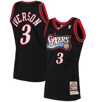Mitchell & Ness Allen Iverson Black Philadelphia 76ers 1997 Hardwood Classics Authentic Jersey