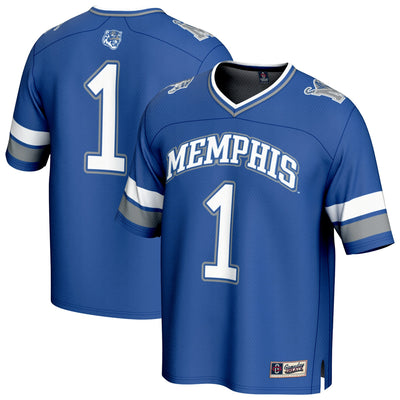 #1 Memphis Tigers GameDay Greats Collegiate Football Fashion Jersey - Royal