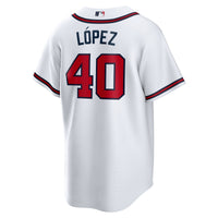 Atlanta Braves Reynaldo Lopez Nike White Home Replica Jersey