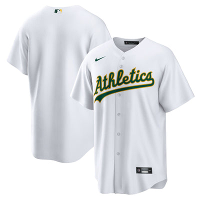 Athletics Nike White Home Blank Replica Jersey