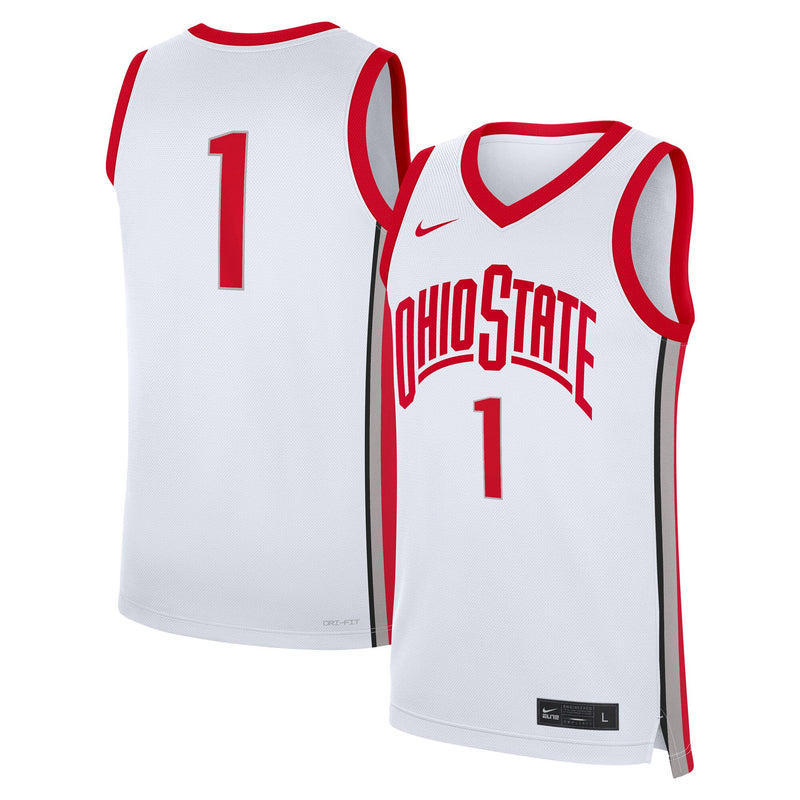 #1 Ohio State Buckeyes Nike Home Replica Jersey - White
