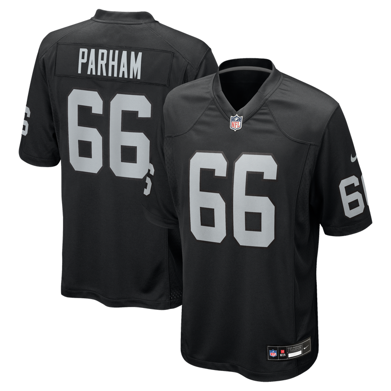 Las Vegas Raiders Dylan Parham Nike Black Game Player Jersey