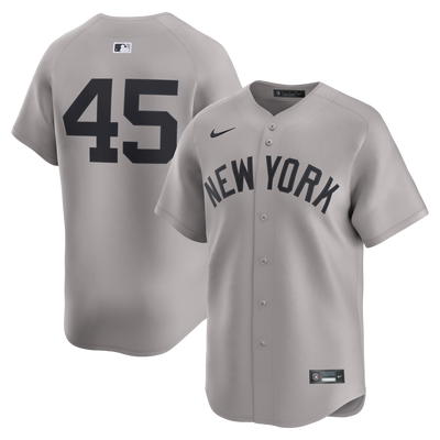 New York Yankees Gerrit Cole Nike Gray Road Limited Player Jersey