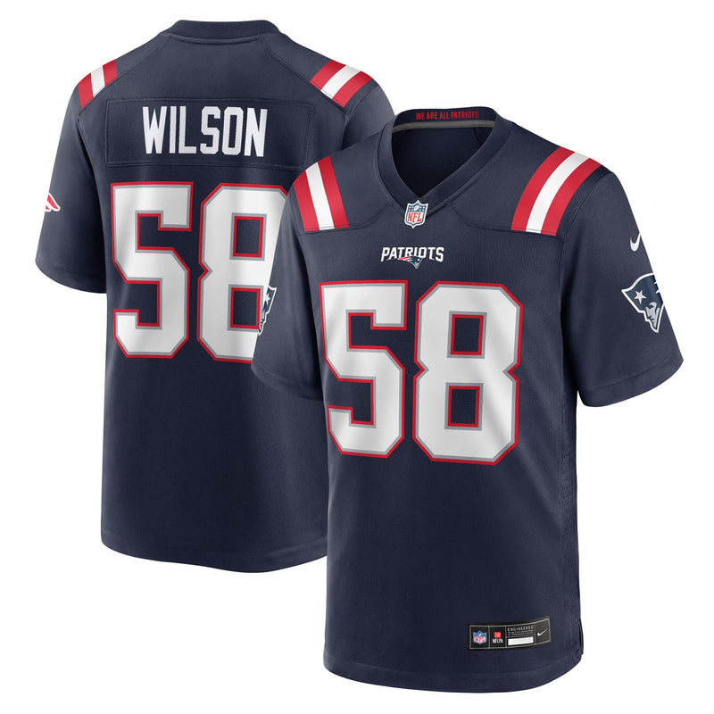 New England Patriots Jared Wilson Nike Navy Team Game Jersey