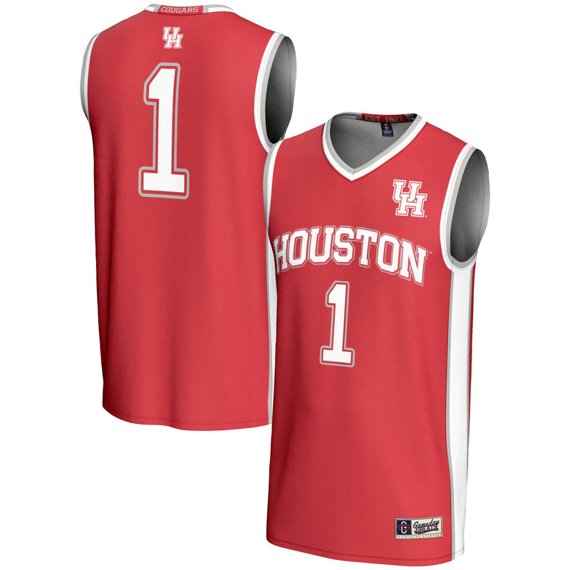 #1 Houston Cougars GameDay Greats Lightweight Basketball Jersey - Red