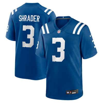 Indianapolis Colts Spencer Shrader Nike Royal Team Game Jersey