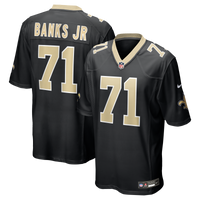 New Orleans Saints Kelvin Banks Jr. Nike Black Game Player Jersey