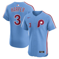 Philadelphia Phillies Bryce Harper Nike Light Blue Alternate Elite Jersey