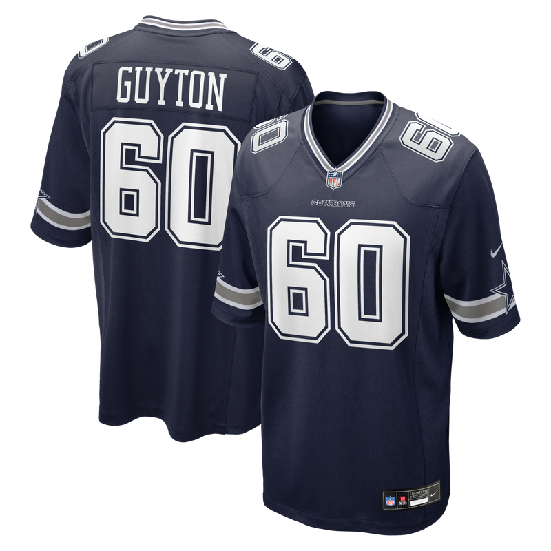Dallas Cowboys Tyler Guyton Nike Navy Player Game Jersey