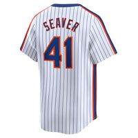 New York Mets Tom Seaver Nike White Throwback Cooperstown Limited Jersey