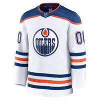 Edmonton Oilers Fanatics White Away Premium Custom Jersey