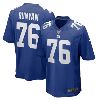 New York Giants Jon Runyan Nike Royal Team Game Jersey