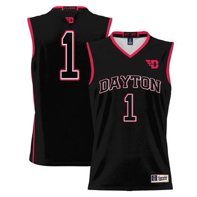 #1 Dayton Flyers GameDay Greats Lightweight Basketball Jersey - Black