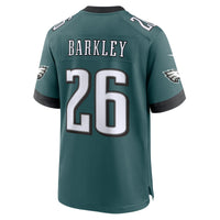 Philadelphia Eagles Saquon Barkley Nike Midnight Green Game Player Jersey