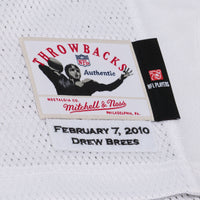 New Orleans Saints Drew Brees Mitchell & Ness White Super Bowl XLIV Authentic Jersey