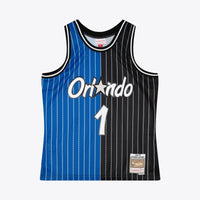 Orlando Magic Mitchell & Ness Anfernee Hardaway 1994 Split Swingman Jersey - Black/Blue
