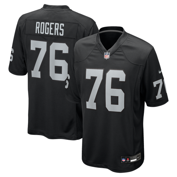 Las Vegas Raiders Caleb Rogers Nike Black Team Game Jersey