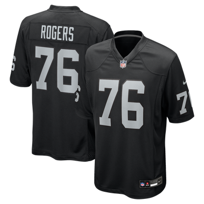 Las Vegas Raiders Caleb Rogers Nike Black Team Game Jersey