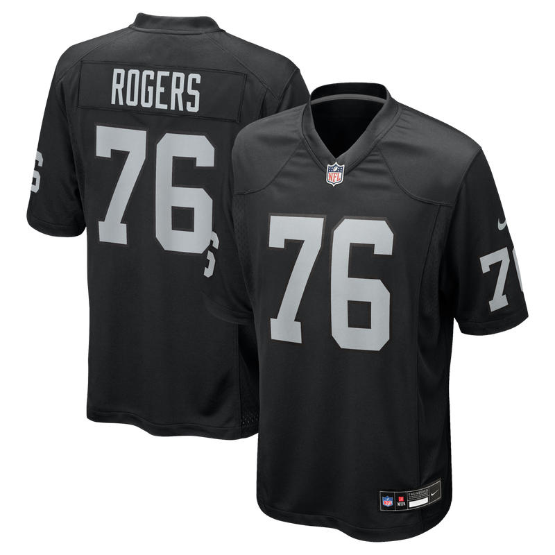 Las Vegas Raiders Caleb Rogers Nike Black Team Game Jersey