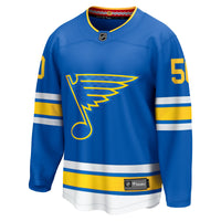 St. Louis Blues Jordan Binnington Fanatics Blue Home Breakaway Player Jersey