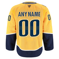 Nashville Predators Fanatics Gold Home Authentic Pro Custom Jersey