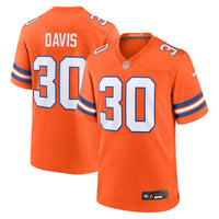 Denver Broncos Terrell Davis Nike Orange Retired Player Alternate Game Jersey