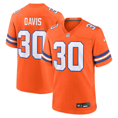 Denver Broncos Terrell Davis Nike Orange Retired Player Alternate Game Jersey