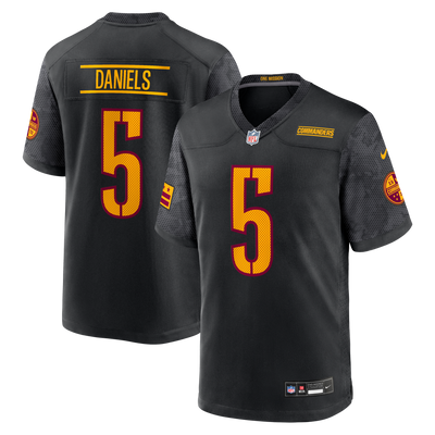 Washington Commanders Jayden Daniels Nike Black Alternate Game Player Jersey