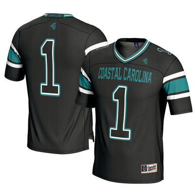 #1 Coastal Carolina Chanticleers GameDay Greats Football Jersey - Black