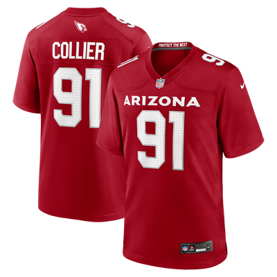 Arizona Cardinals L.J. Collier Nike Cardinal Team Game Jersey