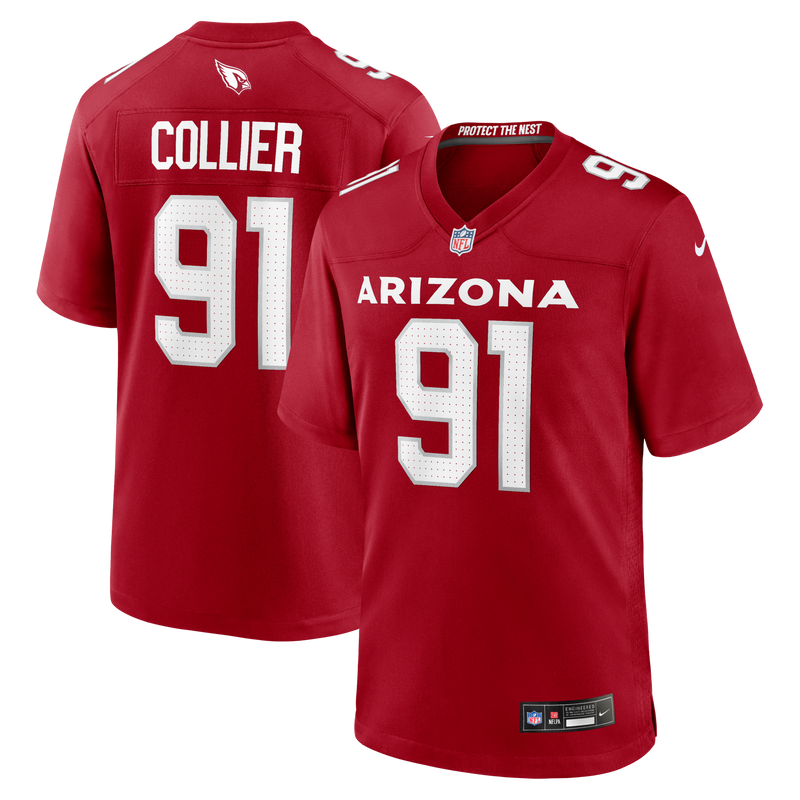 Arizona Cardinals L.J. Collier Nike Cardinal Team Game Jersey