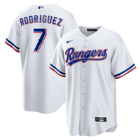 Texas Rangers Ivan Rodriguez Nike White Home Retired Player Replica Jersey