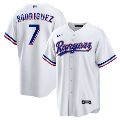Texas Rangers Ivan Rodriguez Nike White Home Retired Player Replica Jersey