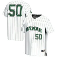 GameDay Greats #1 White Hawaii Rainbow Warriors Lightweight Baseball Jersey
