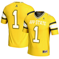 #1 Appalachian State Mountaineers GameDay Greats Endzone Football Jersey - Gold