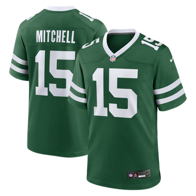 New York Jets Adonai Mitchell Nike Legacy Green Team Game Jersey