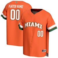 Miami Hurricanes GameDay Greats Lightweight Collegiate Baseball NIL Pick-A-Player Fashion Jersey - Orange