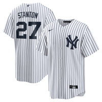 New York Yankees Giancarlo Stanton Nike White Home Replica Player Name Jersey