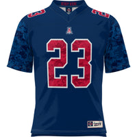 #23 Arizona Wildcats GameDay Greats Military Appreciation Football Jersey - Navy