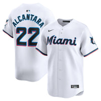 Miami Marlins Sandy Alcantara Nike White Home Limited Player Jersey