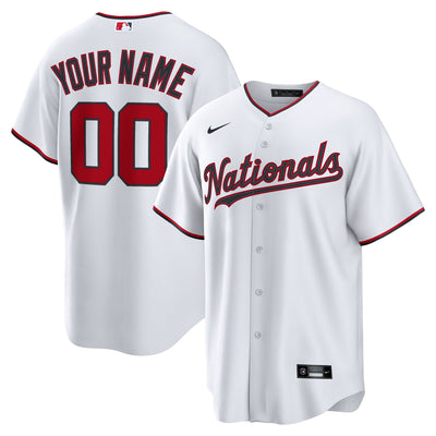Washington Nationals Nike White Home Custom Replica Jersey