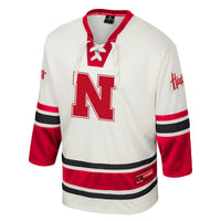 Nebraska Huskers Colosseum Puck Proud Fashion Hockey Jersey - Cream