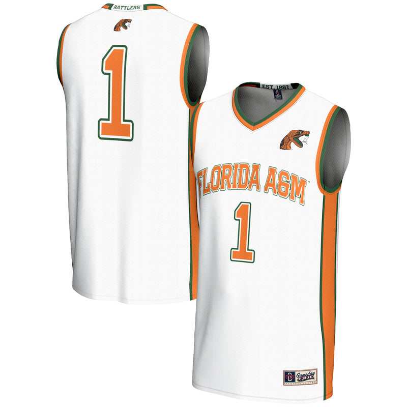 #1 Florida A&M Rattlers GameDay Greats Lightweight Basketball Jersey - White