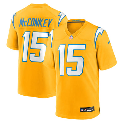 Los Angeles Chargers Ladd McConkey Nike Gold Alternate Charger Power Game Player Jersey