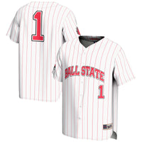 #1 Ball State Cardinals GameDay Greats Lightweight Baseball Fashion Jersey - White
