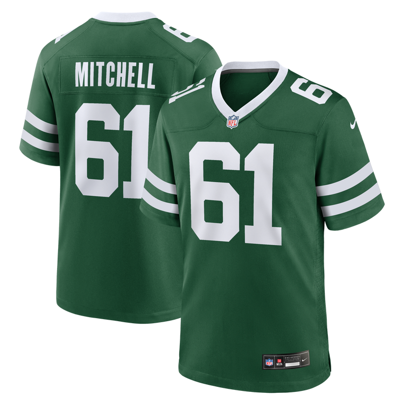 New York Jets Max Mitchell Nike Legacy Green Team Game Jersey