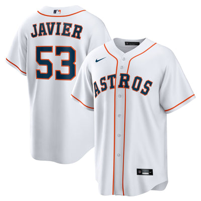 Houston Astros Cristian Javier Nike White Home Replica Jersey
